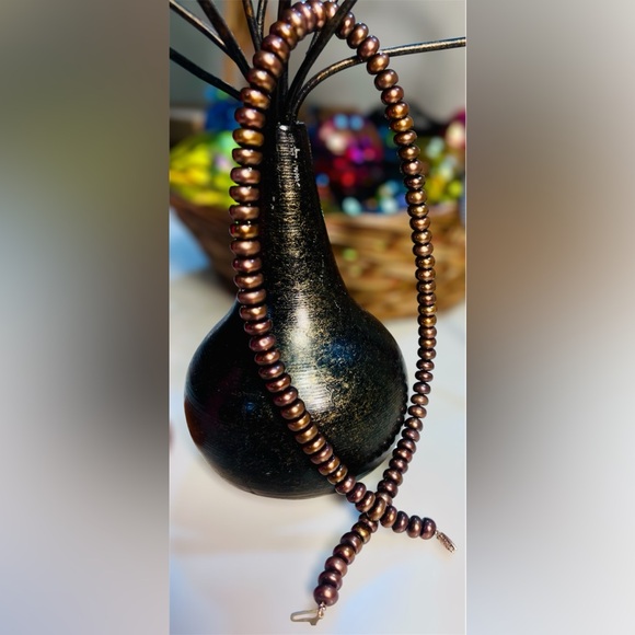Source Unknown Jewelry - Final Price. 10k Bronze Pearl Authentic Rondelle Necklace.